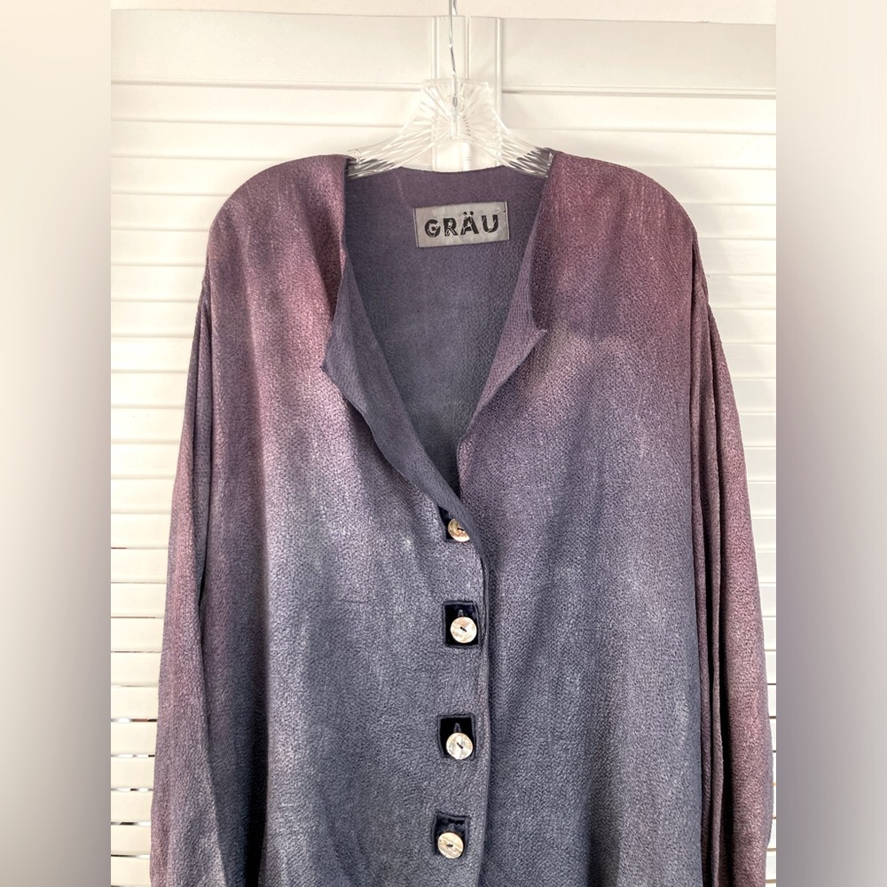 Grau Multicolor Shimmering Draping Jacket O/S The… - image 6